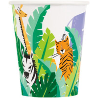 Animal Safari Paper Cups 270ml 8 Pack- main image