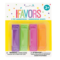 Toy Harmonicas 4 Pack- main image
