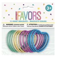 12 Shiny Heart Bracelets- main image
