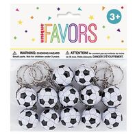 Soccer Ball Keyrings 12 Pack- main image