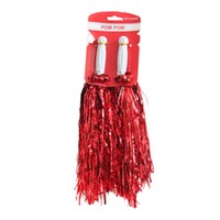 Cheering Squad 2pk Metallic Pom Poms Red- main image