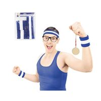 Headband & 2pk Wristband Set Blue- main image