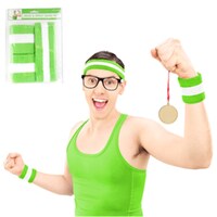 Headband & 2pk Wristband Set Green- main image