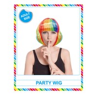 Rainbow Bob Party Wig- main image