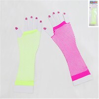 80's Long Fishnet Gloves- main image