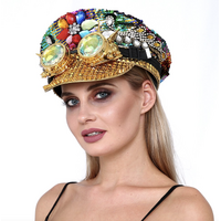 Rainbow Flip Sequin Police Hat- main image
