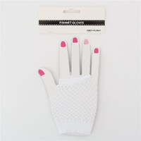 Fishnet Gloves White- main image