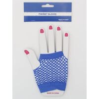 Fishnet Gloves Blue- main image