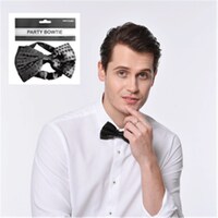 Black Party Sequin Bow Tie- main image