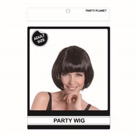 Black Bob Straight Costume Wig- main image
