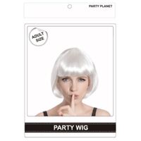 White Bob Straight Costume Wig- main image