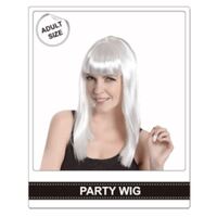 White Long Straight Costume Wig- main image