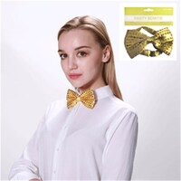 Yellow Party Sequin Bow Tie- main image