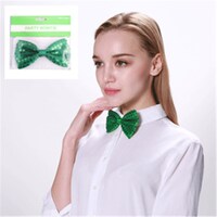 Green Party Sequin Bow Tie- main image