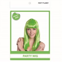 Green Long Straight Costume Wig- main image