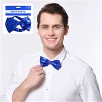 Blue Party Sequin Bow Tie- main image