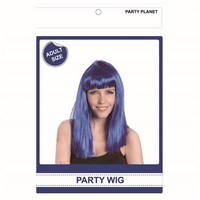 Blue Long Straight Costume Wig- main image