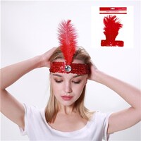Flapper Headband Red- main image