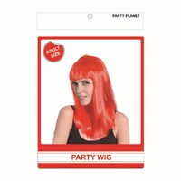 Red Long Straight Costume Wig- main image