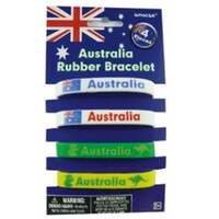 Australia Day Rubber Bracelets 4 Pack- main image