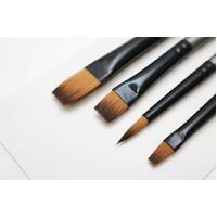 Mont Marte Gallery Series Paint Brush Set - Acrylic 4pc Artist Painting Brush Set Taklon- main image
