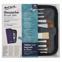 Mont Marte Signature Gouache Paint Brush Set - 11pc in Wallet- main image