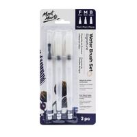 Mont Marte Signature Water Brush Set - Flat Fine/ Medium/ Broad 3pc- main image