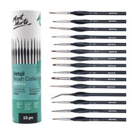 Mont Marte Detailer Paint Brush Set - Taklon Bristle Detailer Collection 15pc- main image