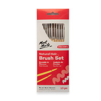 Mont Marte Discovery Natural Hair Round Brush Set 13pc- main image