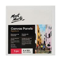 Mont Marte Canvas Panel 4" x 4" - 10.2 x 10.2cm - 5pc- main image
