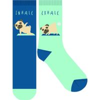 Frankly Funny Novelty Socks - Pug Yoga Inhale Exhale- main image
