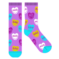 Frankly Funny Novelty Socks - Glitter Convo Hearts- main image