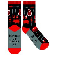 Frankly Funny Novelty Socks - I'd Rather Be Grilling- main image