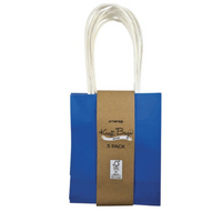 Artwrap Mix Paper Kraft Bag 5 Pack Blue Small- main image