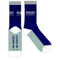 Frankly Funny Novelty Sock - Nobody Is Perfect- main image