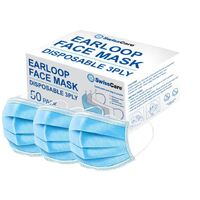 50 Pack SwissCare Disposable Protective 3 Ply Earloop Face Masks- main image