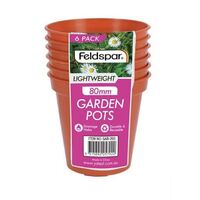 6pcs Plastic Planter Pots 8x7.6cm- main image