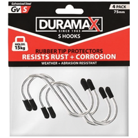 Steel S Shape Hooks with Grip 4pc 75mm Carbon Steel- main image