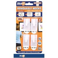 Self Adhesive 4pc Hooks 700G Removable 4.5cm- main image