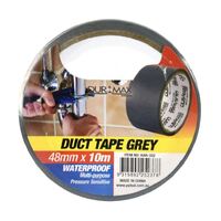 Duct Tape Self Adhesive Repair Grey 48mm x 10m Waterproof PVC- main image