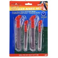 4pk Stanley SK-5 Utility Knife Set Retractable Box Cutter- main image