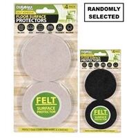 4Pce Felt Adhesive  Skid Protectors -Rnd- main image