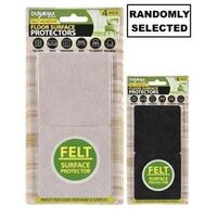 4Pce Felt Adhesive  Skid Protectors -Sq- main image