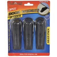 Rubber Door Stopper Non Slip Black Colour 3pc- main image