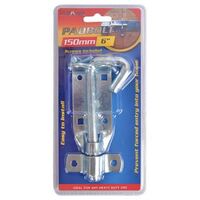 Duramax Hardware 6" Galvanised Padbolt Gates Garages Shed Doors Latch Lock Screws Padlock- main image