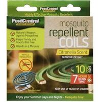 PestControl Mosquito Repellent Incense Coils with Metal Hanging Burner 10 Pack- main image
