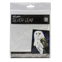Mont Marte Imitation Silver Leaf 14 x 14cm 25 Sheets- main image
