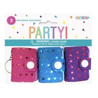 Sequin Notebook Keychains 3 Pack- main image