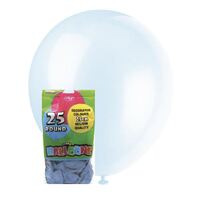 25cm Baby Blue Decorator Balloons 20 Pack- main image