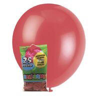 25cm Ruby Red Decorator Balloons 20 Pack- main image
